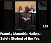 Francky Maemble National Safety Student of the Year